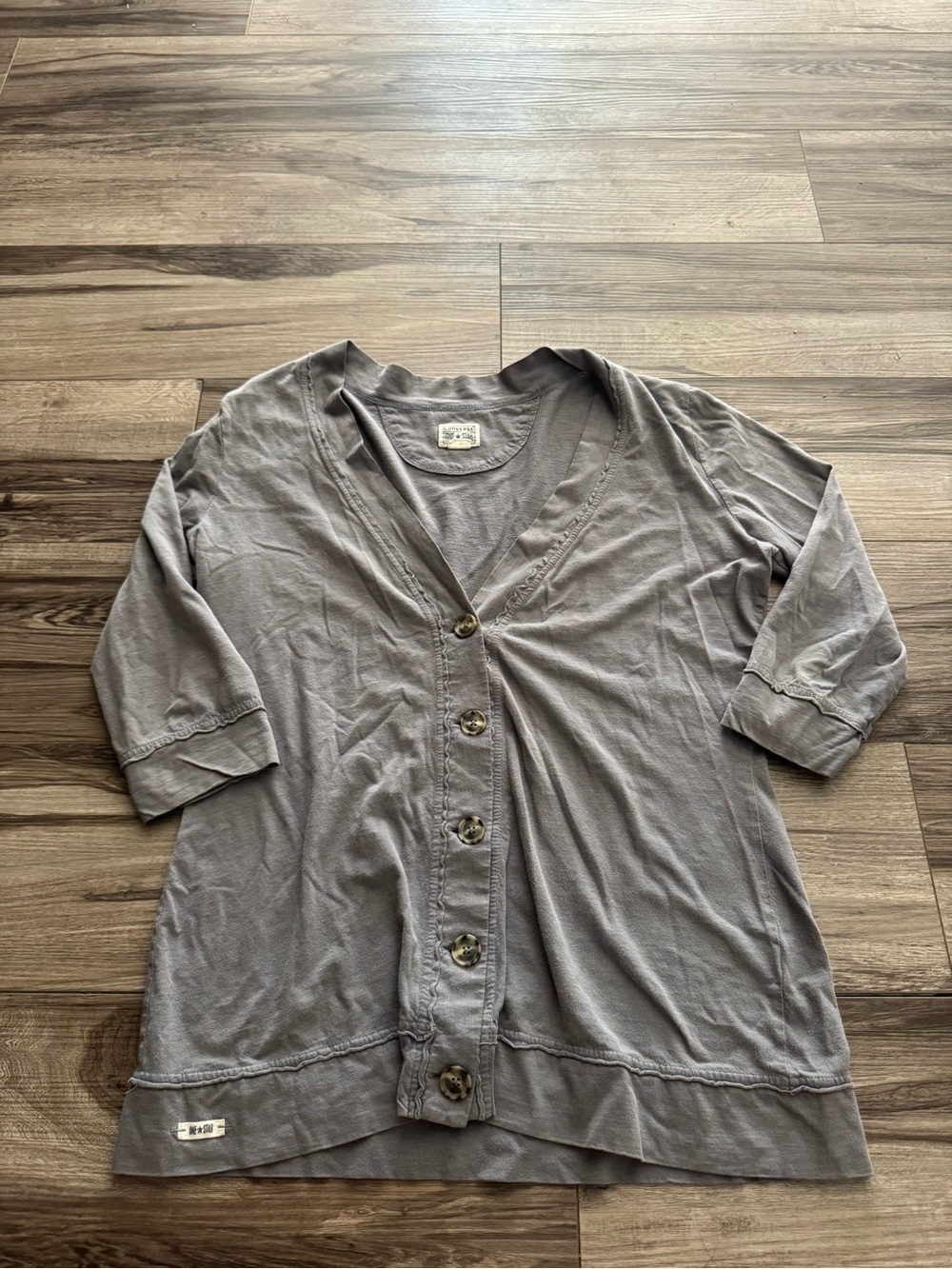 Converse Women's Gray Button-Front Cardigan